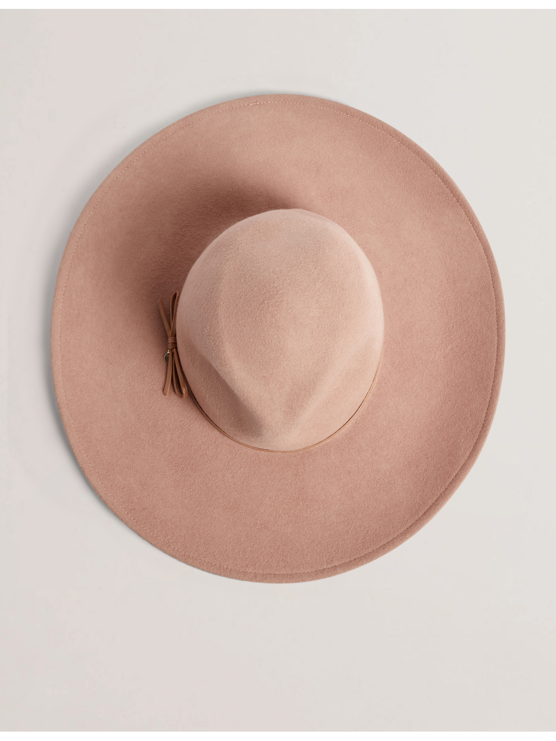Bow Detail Pure Wool Fedora Hat