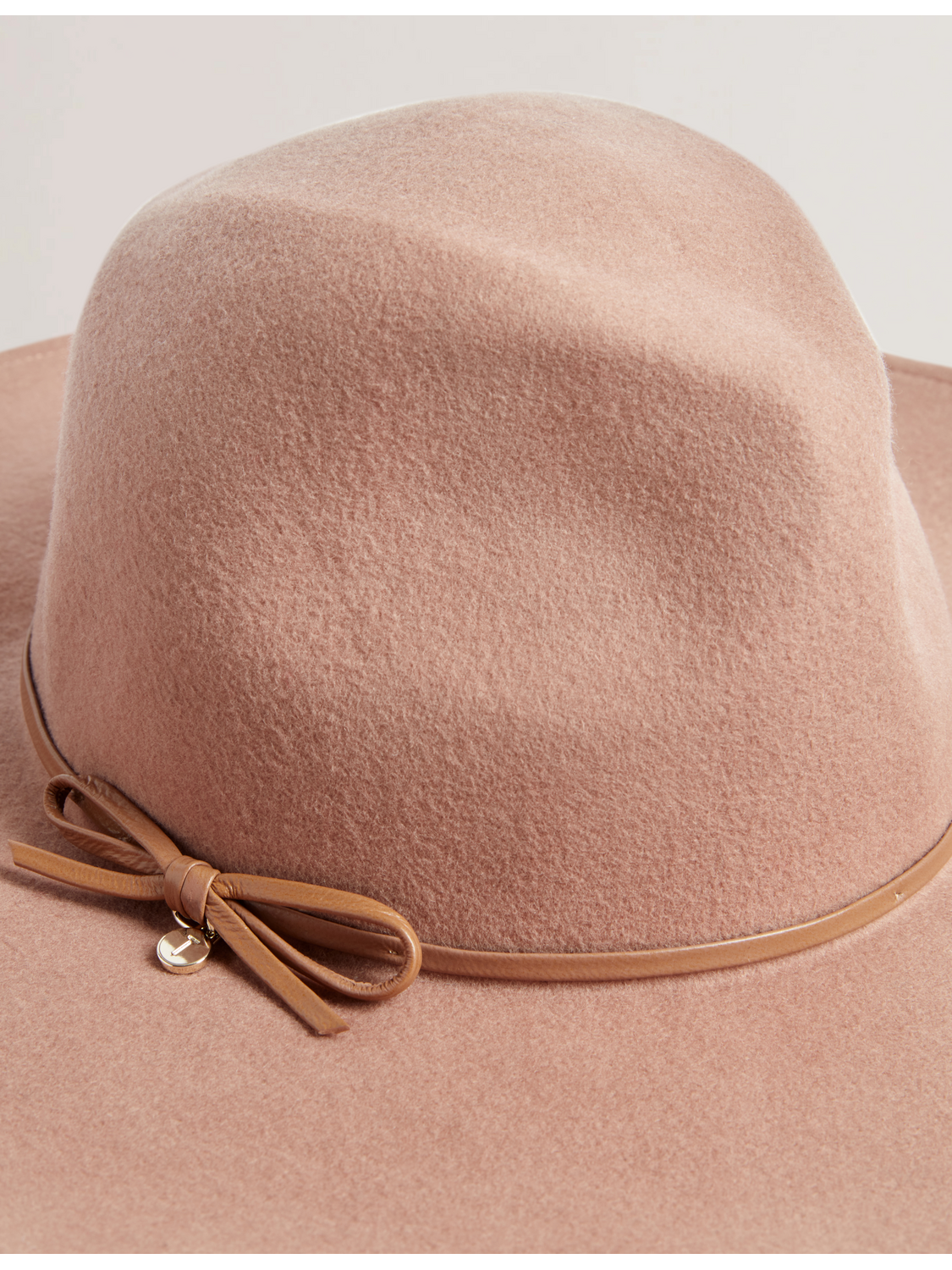 Bow Detail Pure Wool Fedora Hat