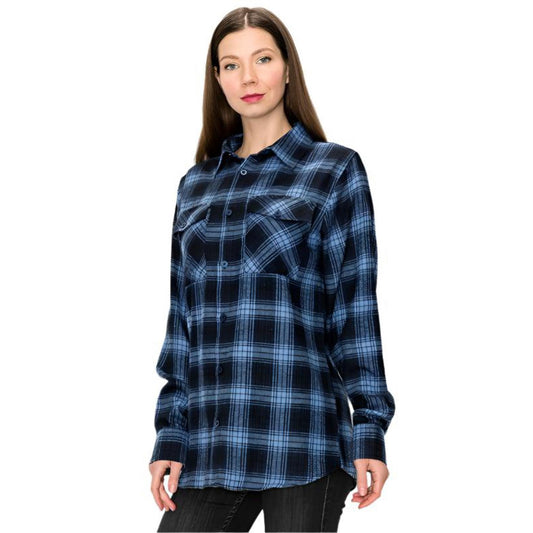 Boyfriend Oversize Checker Plaid Flannel