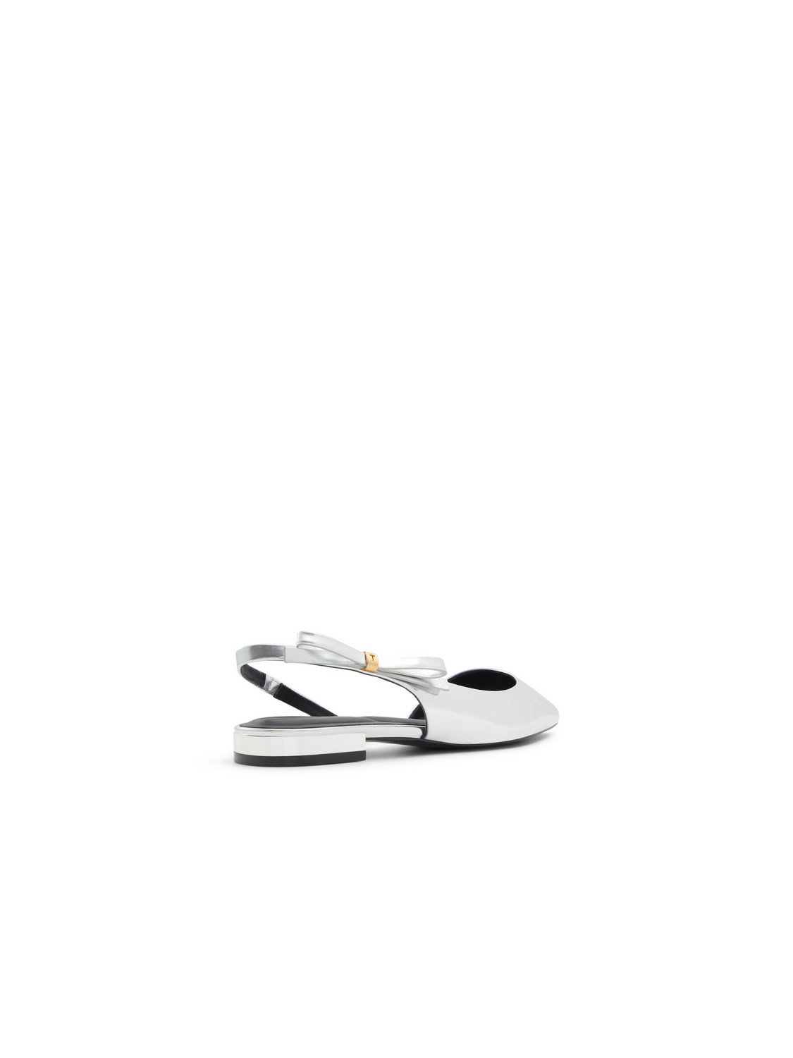 Bow Detail Slingback Leather Ballet Flats