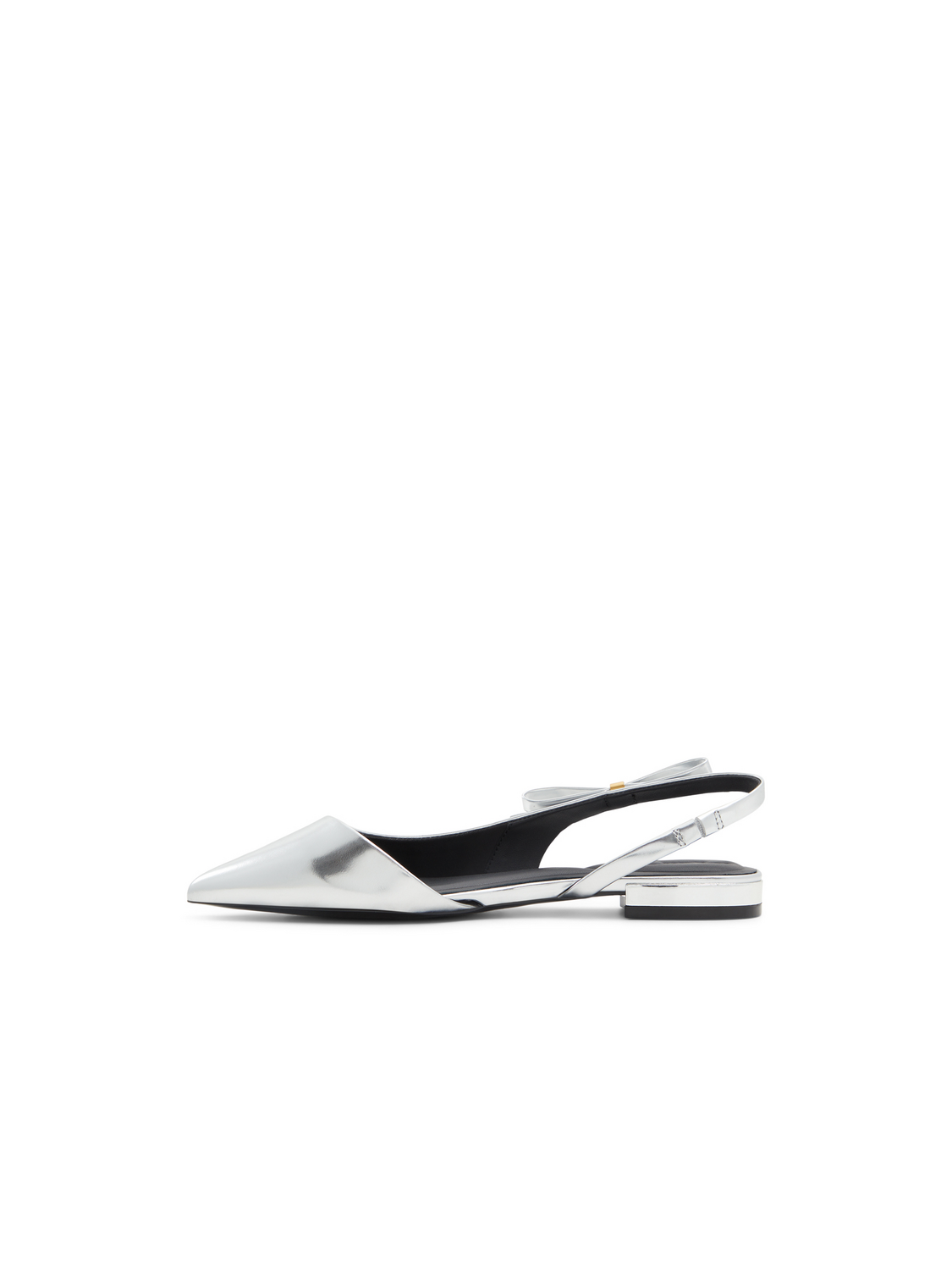 Bow Detail Slingback Leather Ballet Flats