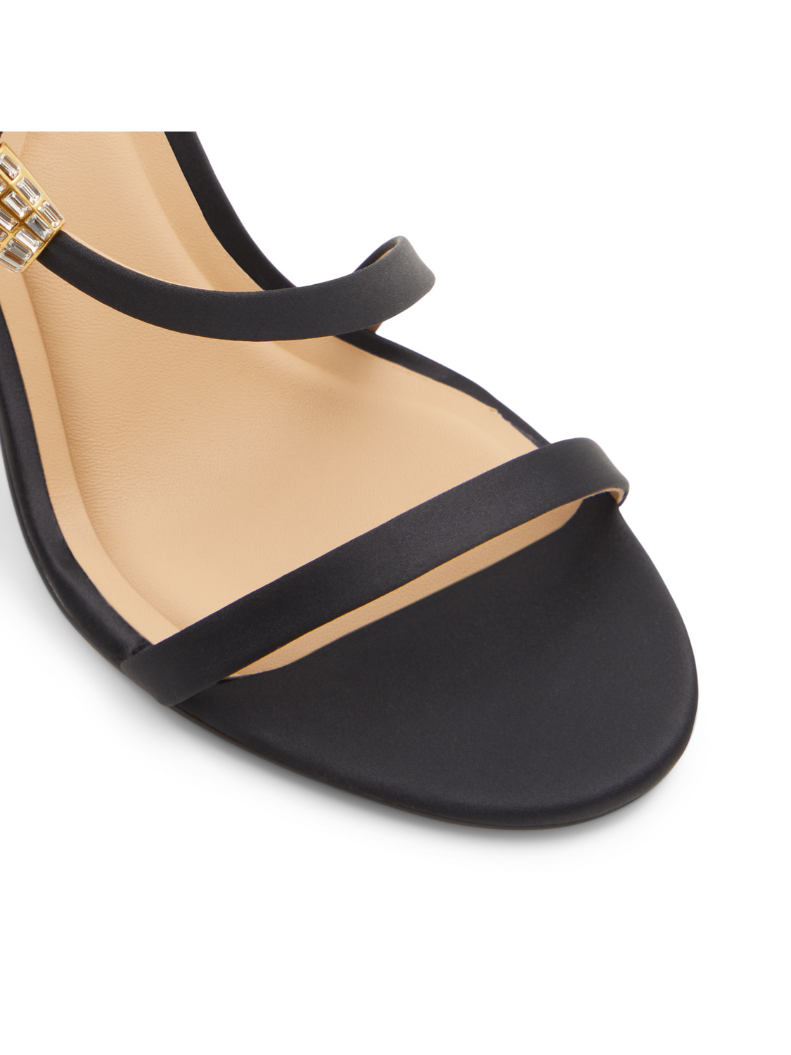 Bow Embellishment Satin Heeled Sandals