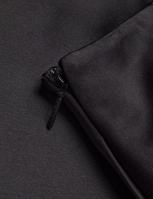 Asymmetric Satin Wrap Midi Skirt